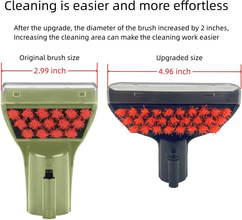 Sionlan Upgraded 5.3in 1400B Little Green Machine Multi-Purpose Tools Stair Brush Replacement Parts Compatible for 1400B 3194 3353 2458 3588F 1986 1425 2513E 3624 Tough Stain Brush Tool Attachments(Black 1+2) - Image 5